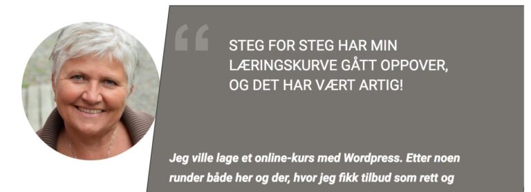 Online kurs med WordPress