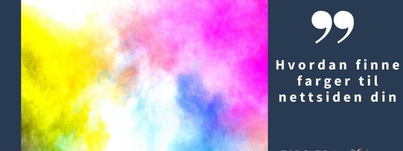 Hvordan finne farger til nettsiden